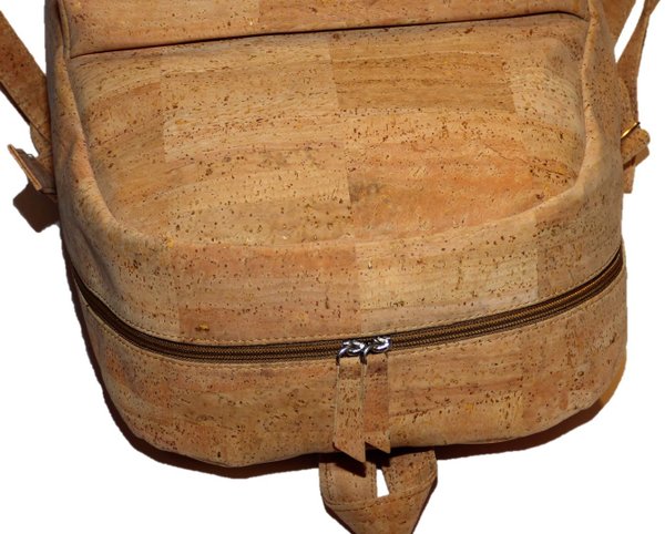 Premium Rucksack aus Kork - Farbton Natur - Groß